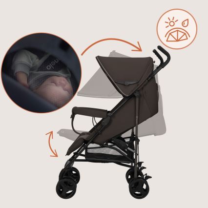 Lionelo - Regenschirm-Kinderwagen ELIA Brown Chocolate