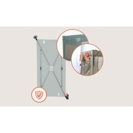 Lionelo - Reisebett 3-in-1 ELLEN Green Sage