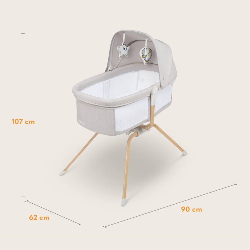 Lionelo - Reisebett 3-in-1 MALIN EVO Beige Natural