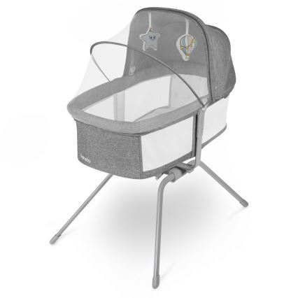 Lionelo - Reisebett 3-in-1 MALIN Grey Stone