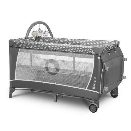 Lionelo - Reisebett FLOWER Grau Scandi