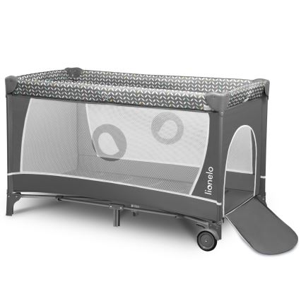 Lionelo - Reisebett FLOWER Grau Scandi