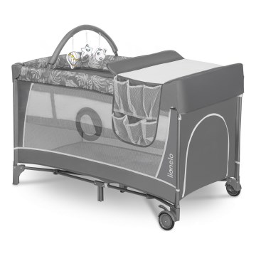 Lionelo - Reisebett FLOWER Grau Stein