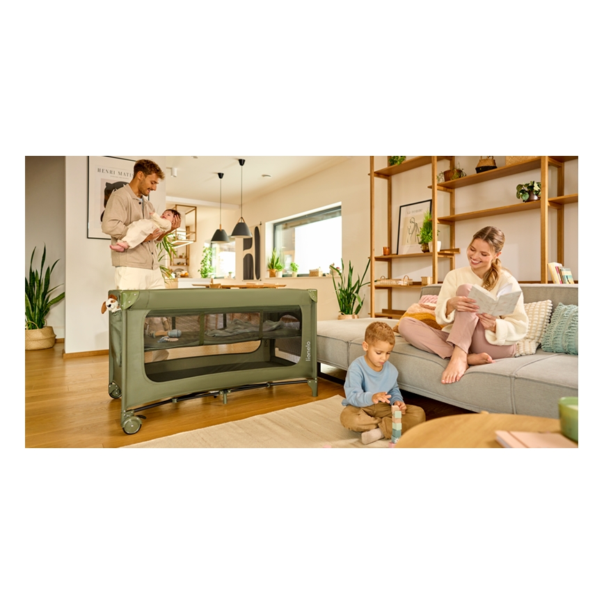 Lionelo - Reisebett JASMIN EASY FOLD Olivgrün