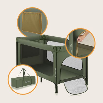 Lionelo - Reisebett JASMIN EASY FOLD Olivgrün
