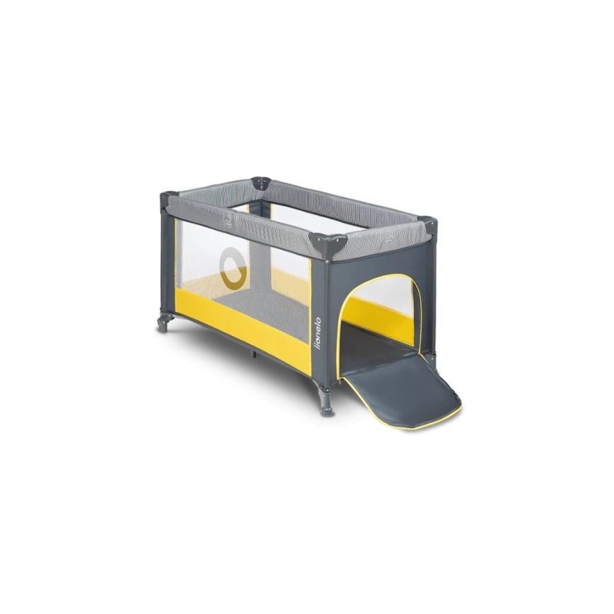 Lionelo - Reisebett STEFI grau/gelb