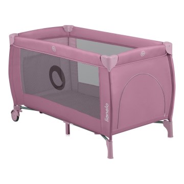 Lionelo - Reisebett STEFI PLUS Pink Magnolia