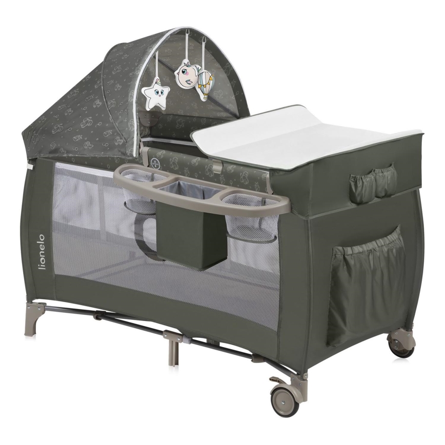 Lionelo - Reisebett SVEN PLUS Beige-Olive
