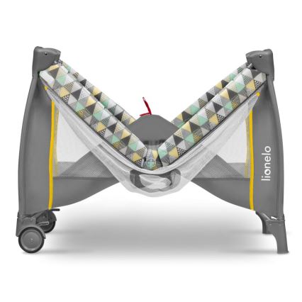 Lionelo - Reisebett SVEN PLUS grau/gelb