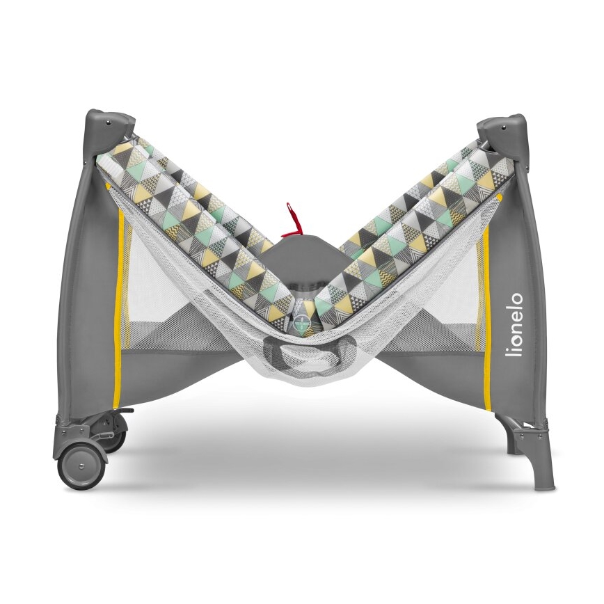 Lionelo - Reisebett SVEN PLUS grau/gelb