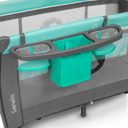 Lionelo - Reisebett SVEN PLUS grau/türkis