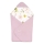 Lionelo - Reisedecke für das Auto TRAVEL SWADDLE 90x90 cm Pinke Blume