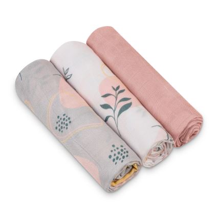 Lionelo - SET 3x Bambuswindeln BAMBOO SET 70x70 cm Blatt