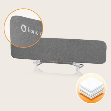 Lionelo - Sicherheitsgitter fürs Bett LORA XL, dunkelgrau
