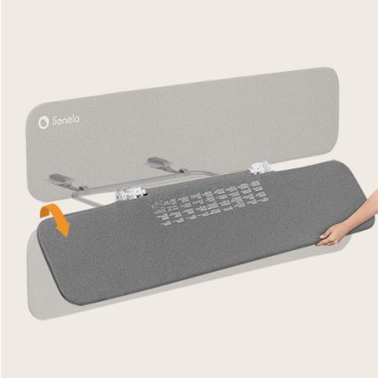 Lionelo - Sicherheitsgitter fürs Bett LORA XL, dunkelgrau