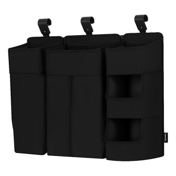 Lionelo - SIDEPOCKET 3-in-1 Organizer für Babybett Schwarz