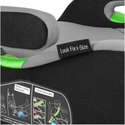 Lionelo - Sitzerhöhung für das Auto LUUK FIX i-Size 125-150 cm schwarz/grau