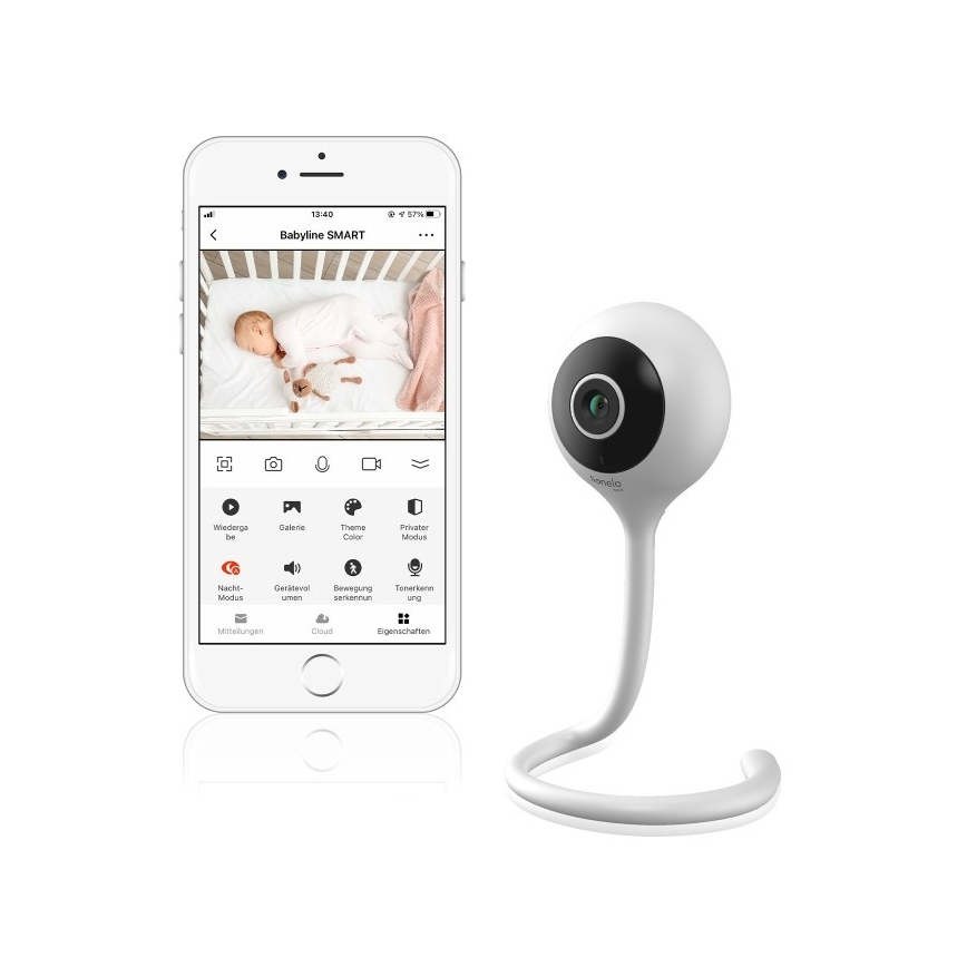 Lionelo - Smartes Babyphone BABYLINE SMART Wi-Fi Weiß