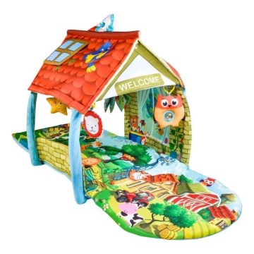 Lionelo - Spieldecke für Kinder mit Haus AGNES PLUS
