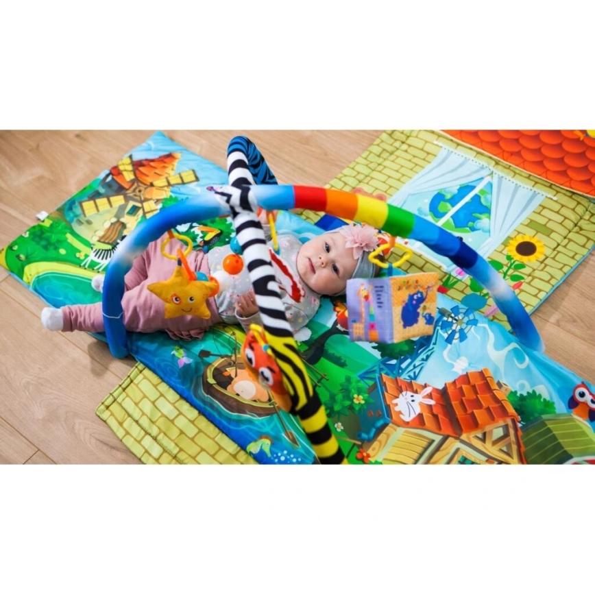 Lionelo - Spieldecke für Kinder mit Haus AGNES PLUS