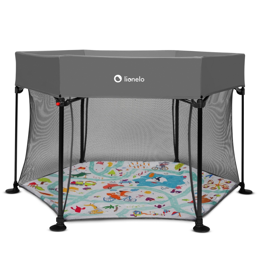 Lionelo - Spielspielplatz ROEL Grau Multicolor