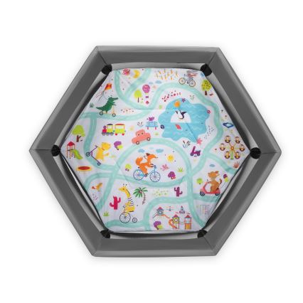 Lionelo - Spielspielplatz ROEL Grau Multicolor