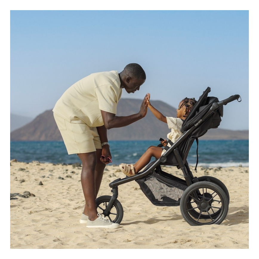 Lionelo - Sport-Kinderwagen AZURA, schwarz