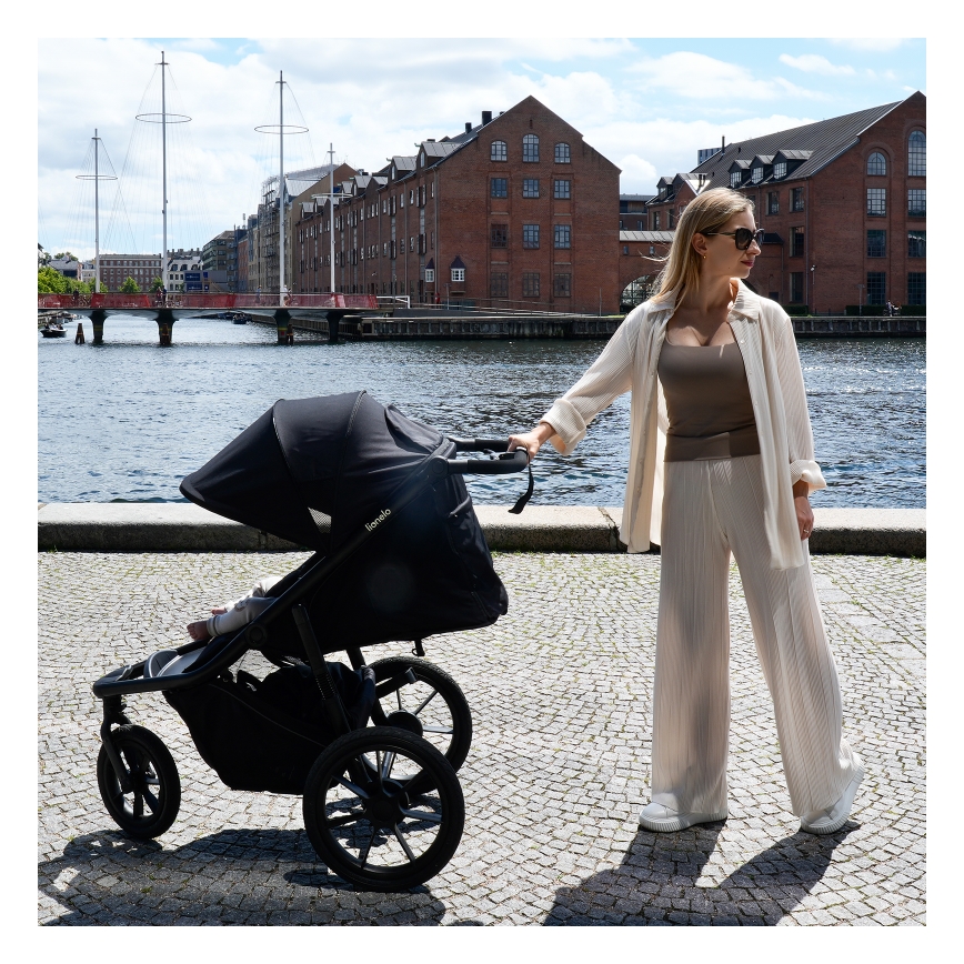 Lionelo - Sport-Kinderwagen AZURA, schwarz