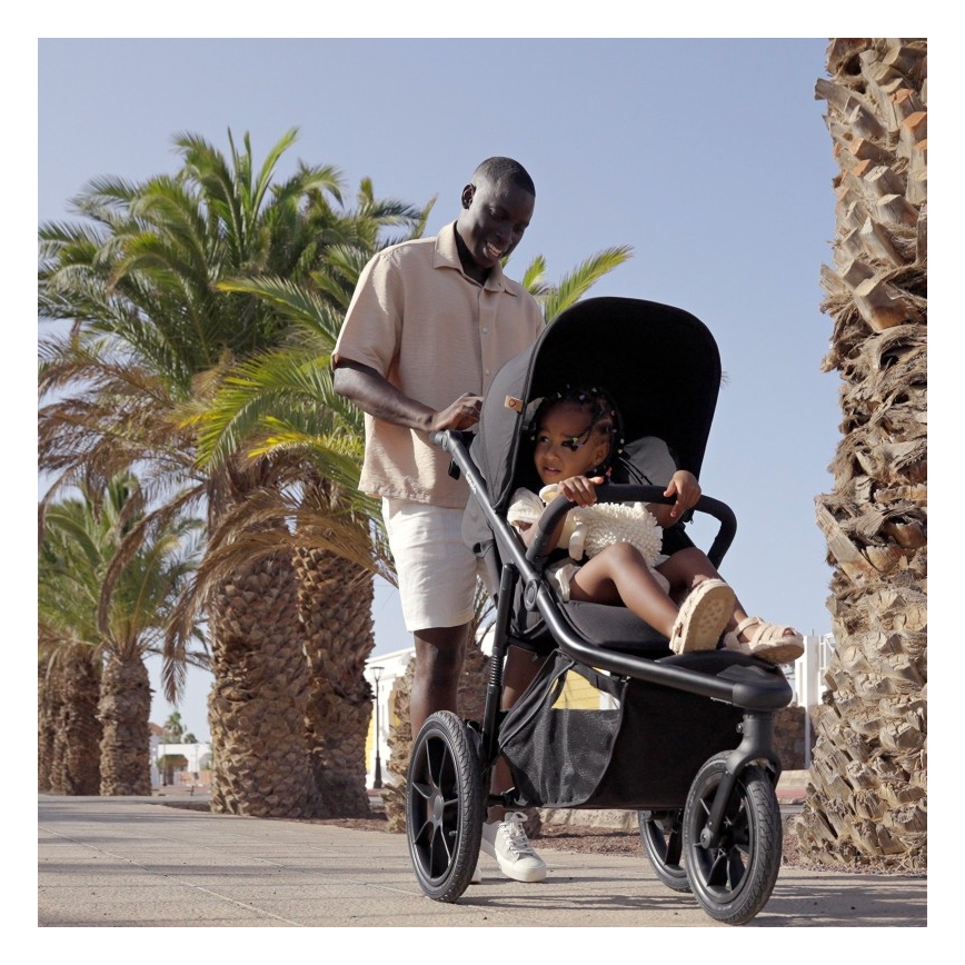 Lionelo - Sport-Kinderwagen AZURA, schwarz