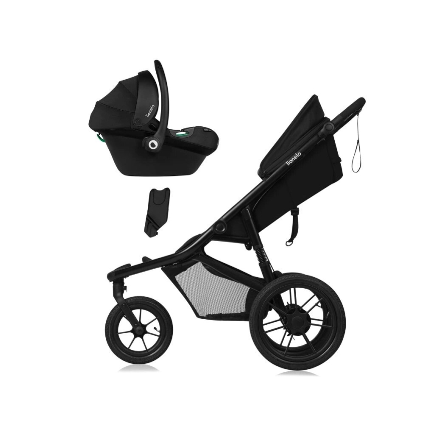 Lionelo - Sport-Kinderwagen AZURA, schwarz
