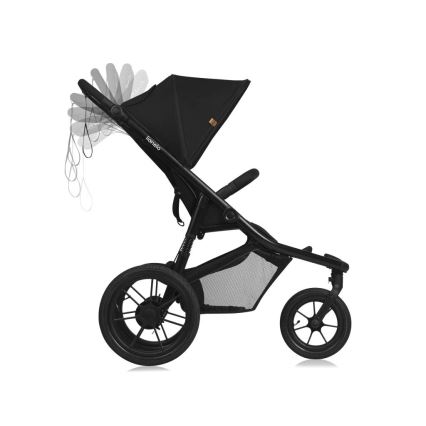 Lionelo - Sport-Kinderwagen AZURA, schwarz