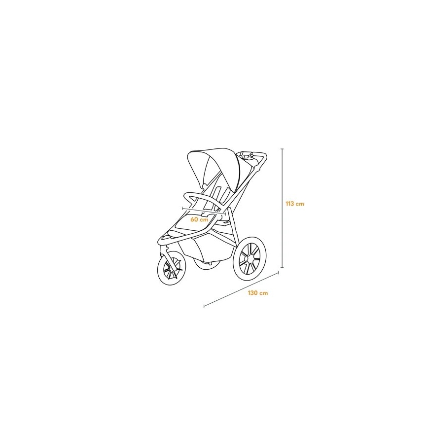 Lionelo - Sport-Kinderwagen AZURA, schwarz