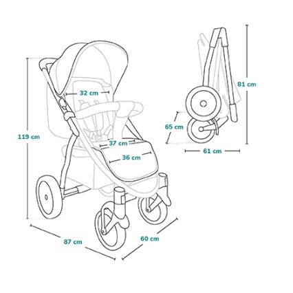 Lionelo - Sportkinderwagen ANNET TOUR Golden Moments