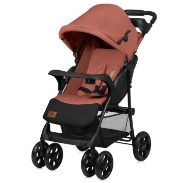 Lionelo - Sportkinderwagen EMMA PLUS ziegelrot/schwarz