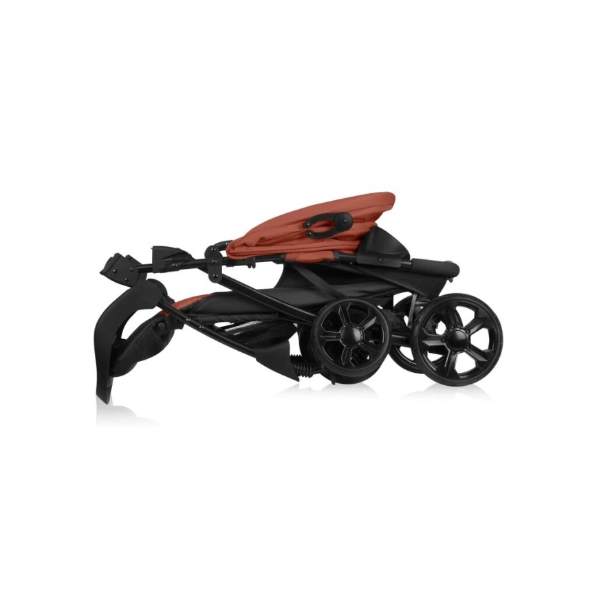 Lionelo - Sportkinderwagen EMMA PLUS ziegelrot/schwarz