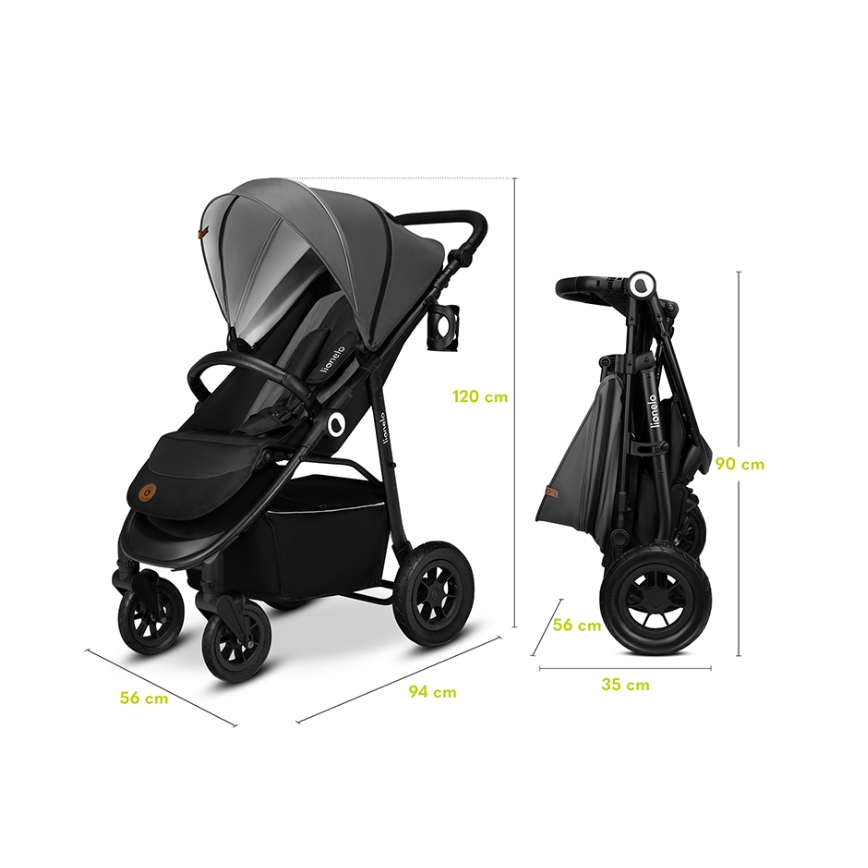 Lionelo - Sportkinderwagen NATT Grey Stone