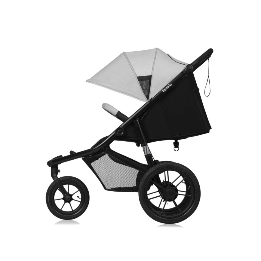 Lionelo - Sportlicher Kinderwagen AZURA schwarz/grau