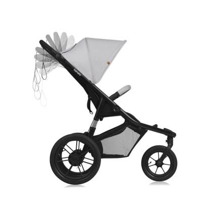 Lionelo - Sportlicher Kinderwagen AZURA schwarz/grau