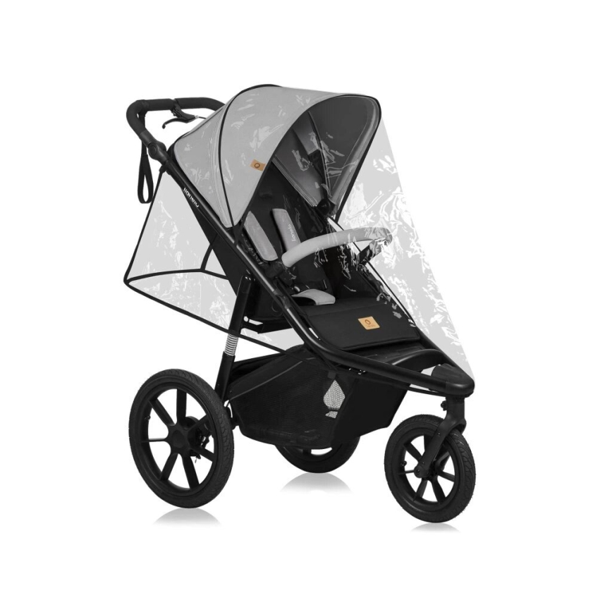 Lionelo - Sportlicher Kinderwagen AZURA schwarz/grau