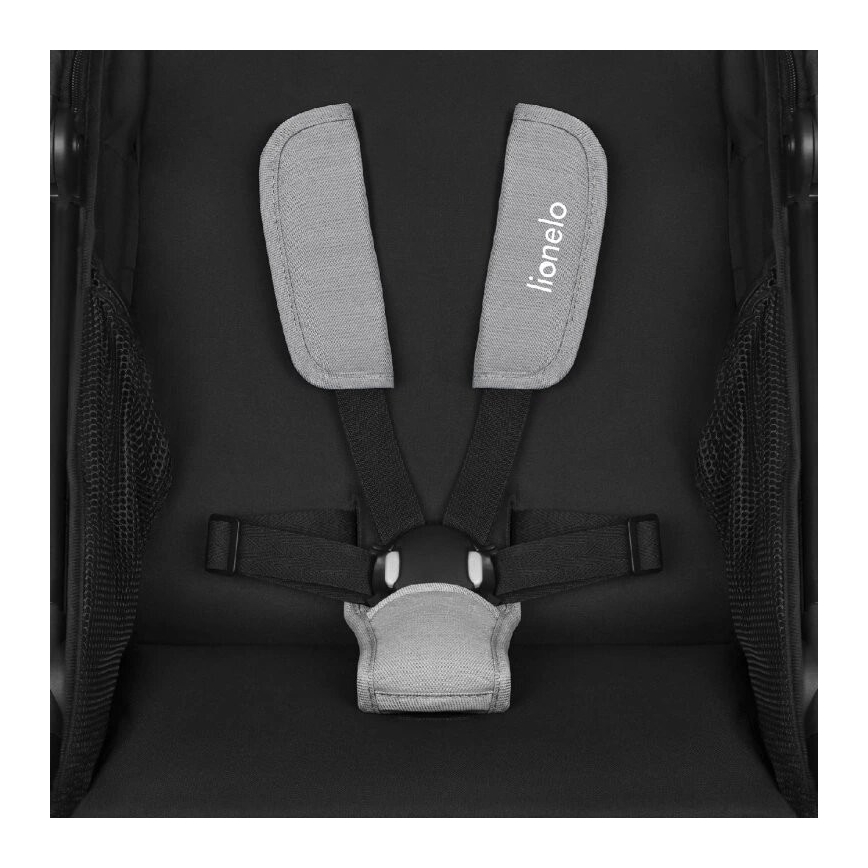 Lionelo - Sportlicher Kinderwagen AZURA schwarz/grau