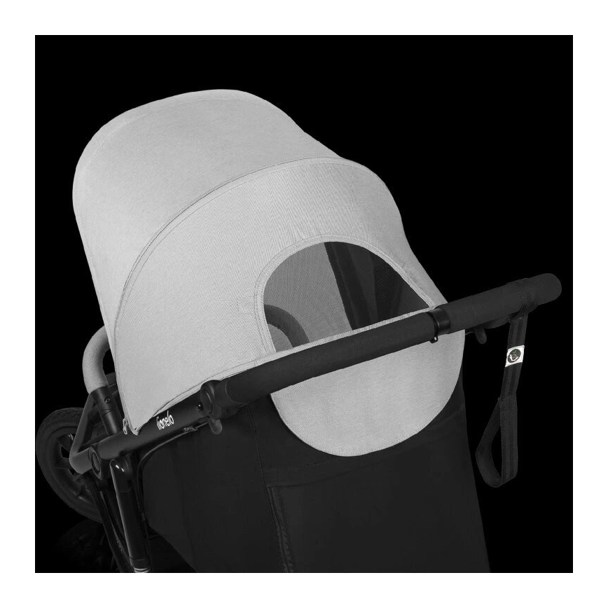 Lionelo - Sportlicher Kinderwagen AZURA schwarz/grau