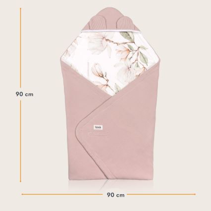 Lionelo - Wickelauflage für Autositz TRAVEL SWADDLE 90x90 cm Beige Magnolia
