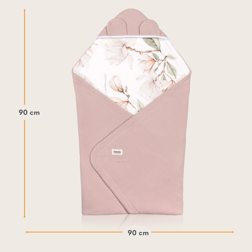Lionelo - Wickelauflage für Autositz TRAVEL SWADDLE 90x90 cm Beige Magnolia
