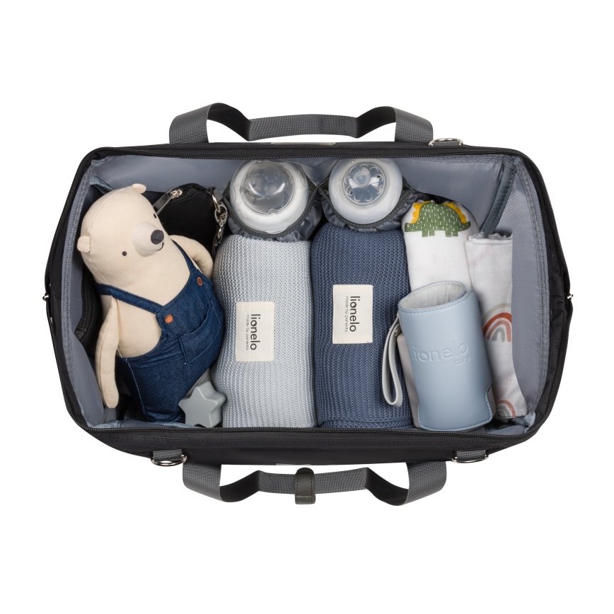 Lionelo - Wickeltasche für den Kinderwagen IDA Black Onyx