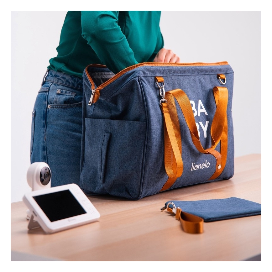 Lionelo - Wickeltasche für den Kinderwagen IDA Blue Denim