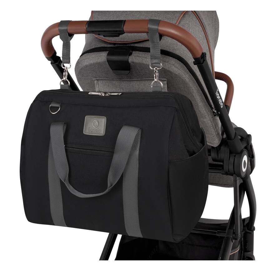 Lionelo - Wickeltasche für Kinderwagen IDA Black Onyx