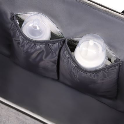 Lionelo - Wickeltasche für Kinderwagen IDA Grey Concrete