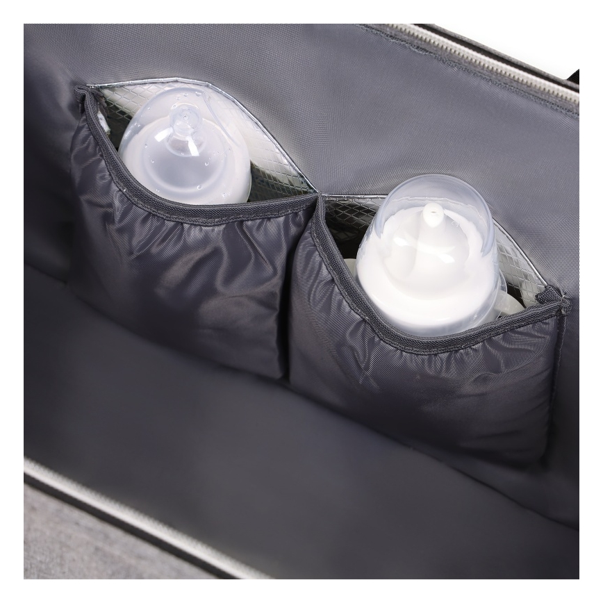 Lionelo - Wickeltasche für Kinderwagen IDA Grey Concrete