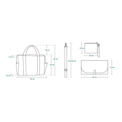 Lionelo - Wickeltasche für Kinderwagen IDA Grey Concrete