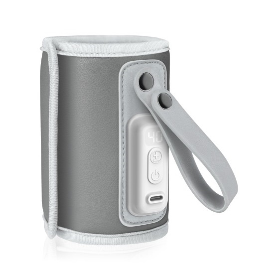Lionelo - Wiederaufladbarer Flaschenwärmer THERMUP GO 18W/5V Grau/Silber